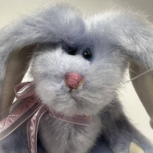 TY Jointed Beanie Babies Easter Bunny Azalea 1993 Purple Rabbit Attic Collection - Picture 8 of 8